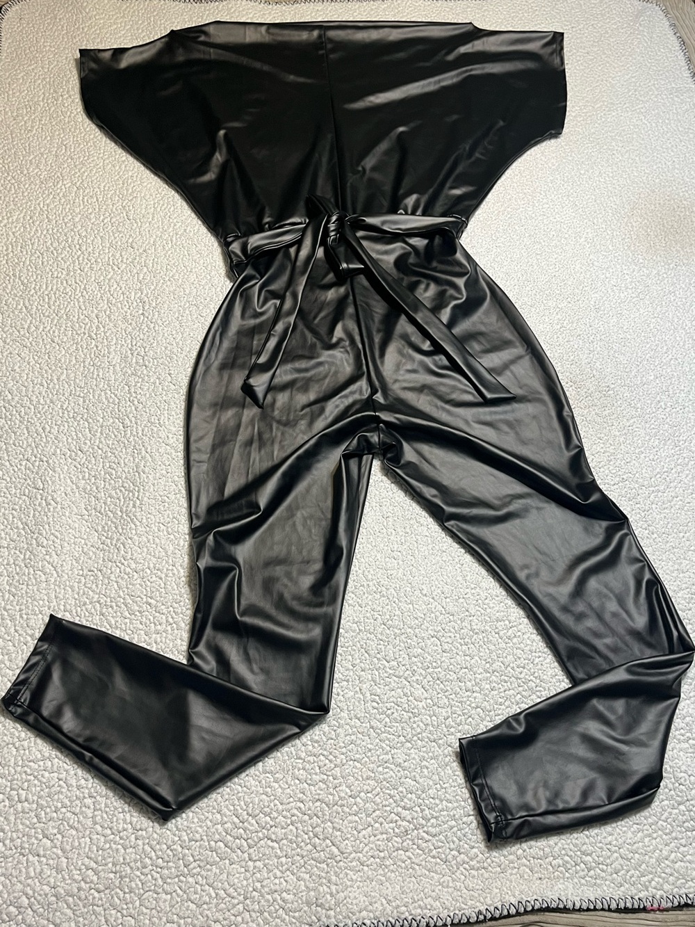 Fashion Nova Want You Back PU Jumpsuit - Picture 12 of 13